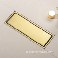 Dreno de inserção de ladrilhos de ouro escovado dreno do piso